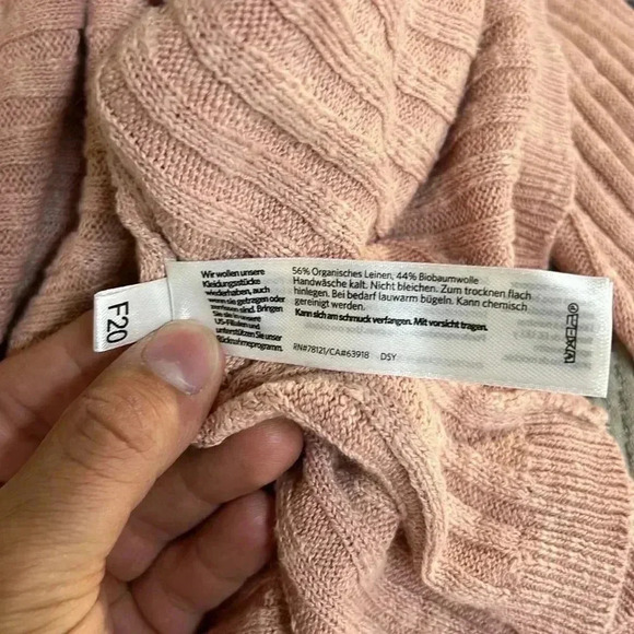 Eileen Fisher Pink Boxy Linen-blend Sweater Size L - Picture 6 of 6